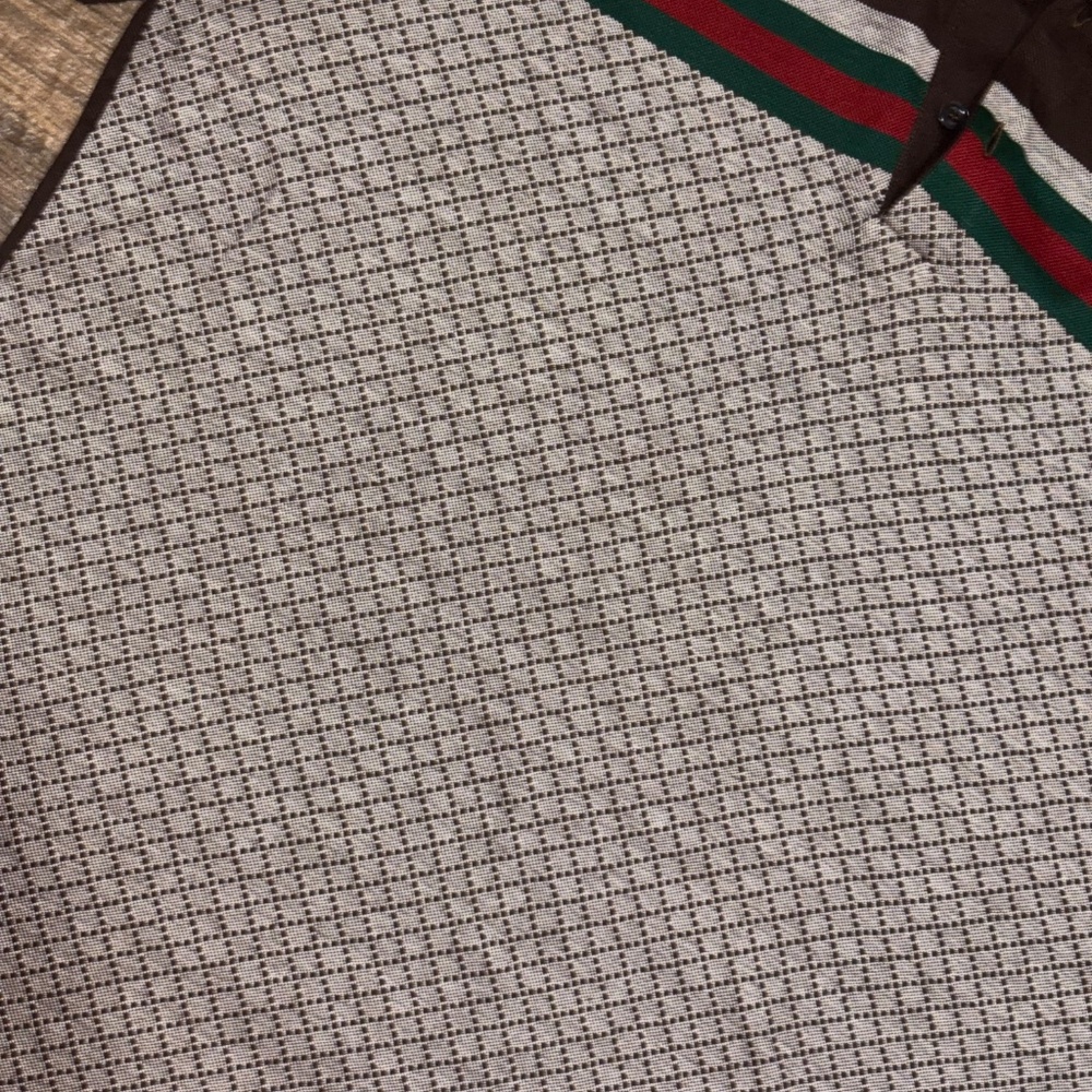 FREE SHIPPING Gucci Piquet Monogram Polo Style Shirt - Picture 3 of 10